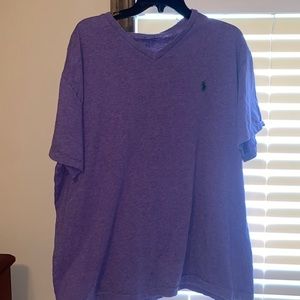 Men’s purple vneck polo tshirt